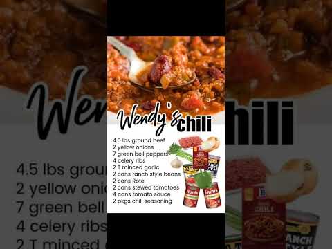 How to make Wendy's Chili Recipe!
