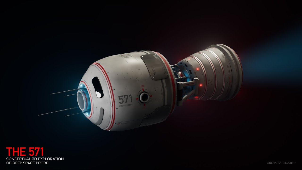 3D Illustration -- Automated Deep Space Exploration Vehicle