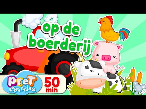 Boerderijdieren Dierengeluiden • Leukste Pretlettertjes Filmpjes op de boerderij