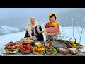 Rice Stuffed With Juicy Meatballs Over Wood Fire Snowy Village Cooking