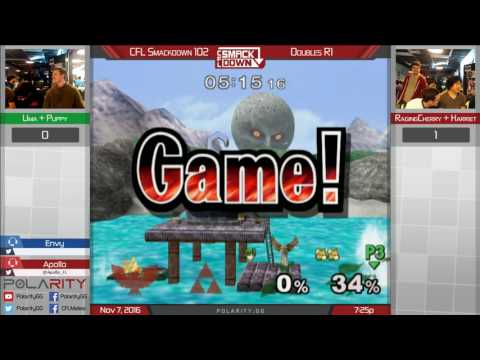 CFL Smackdown 102 Melee - Uma + Puppy vs RagingCherry + Harriet - Doubles
