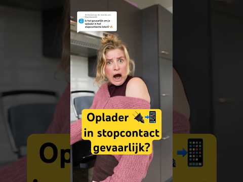 Oplader 📲🔌 in stopcontact GEVAARLIJK??! 🧐 #leren #oplader #moeder #brand #telefoon