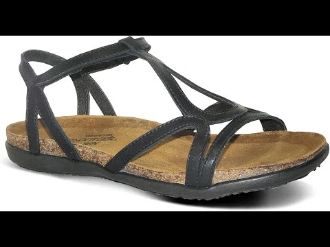 Naot Women's Dorith Leather Wedge Sandal - Cork Footbed & Arch Support Comfort