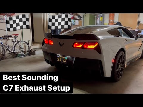 C7 Corsa Extreme Full Exhaust Muffler and X-Pipe with NPP 14776 & Stock Corvette Headers