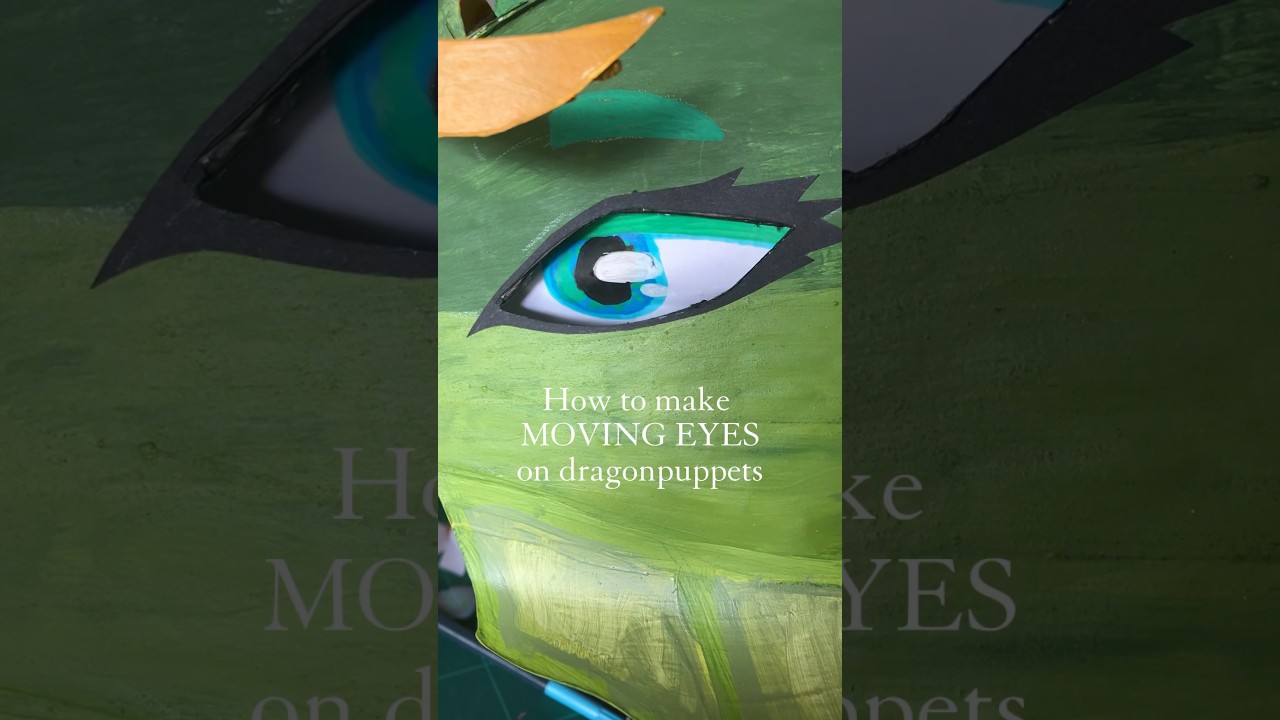How to make moving eyes on a dragonpuppet🐉👁️ // #tutorial #dragonpuppets ||