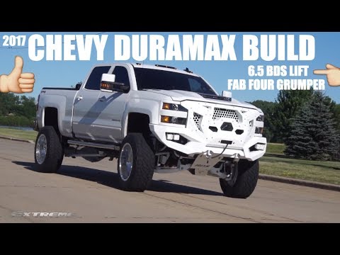 6.5 BDS Lift Kit Fab Fours Grumper Nitto RidgeGrapplers | 2017 Chevy Duramax Build
