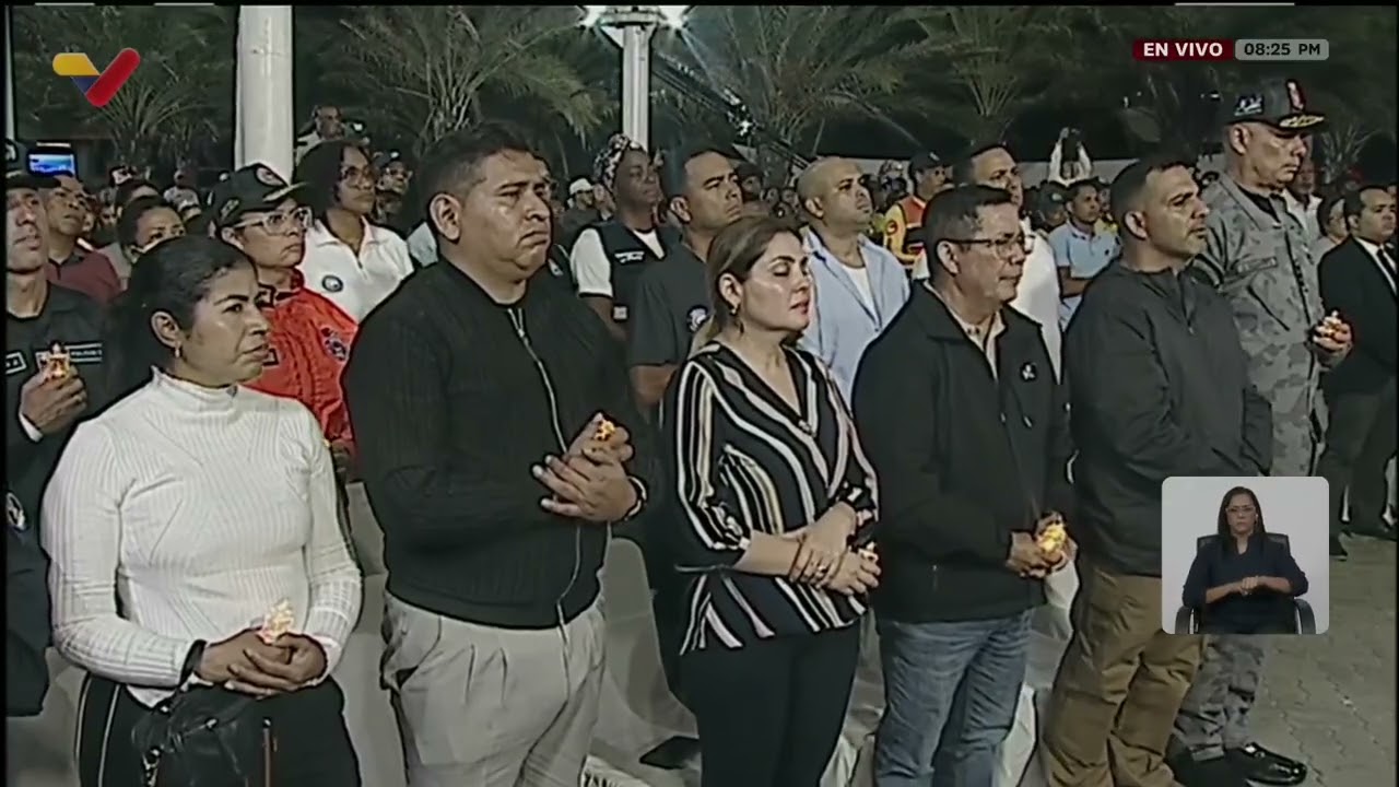 Delcy Rodríguez en misa y acto en La Guaira al cumplirse el primer mes del terremoto