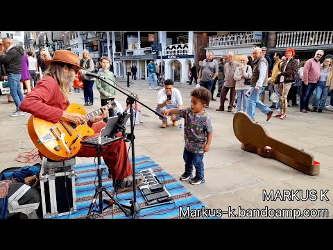 BOTTLENECK BLUES - a UNIQUE version of ‘Sixteen Tons’ on the Street in Chester