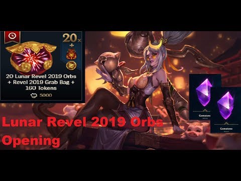 20x Lunar Revel 2019 Orb Opening / Gemstones and Legendary Skins - League of Legends
