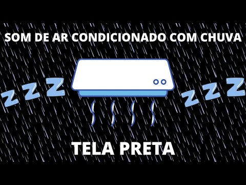 BARULHO DE CHUVA COM AR CONDICIONADO PARA DORMIR IMEDIATAMENTE - TELA PRETA
