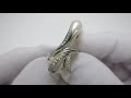 Видеообзор Серебряное кольцо с жемчугом 256кю