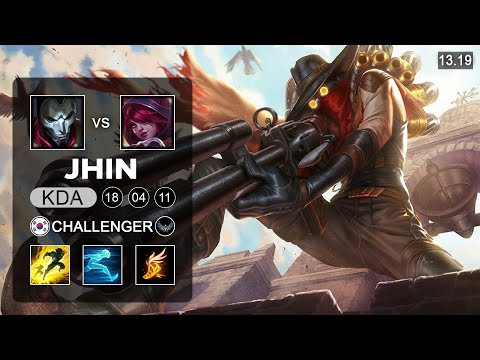 Jhin vs Xayah ADC - KR Challenger - Patch 13.19 Season 13