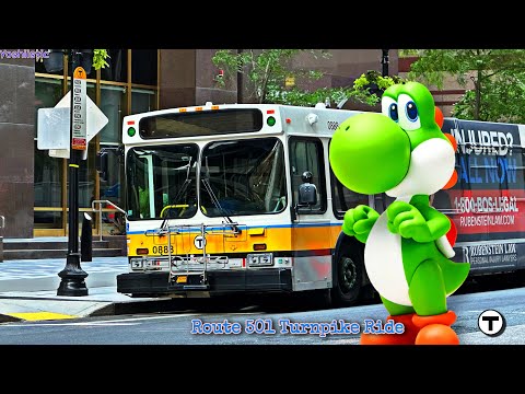 (MBTA) Yoshi’s Ride Series - Route 501 Outbound ~ Massachusetts Turnpike in Front View [4K/60FPS]