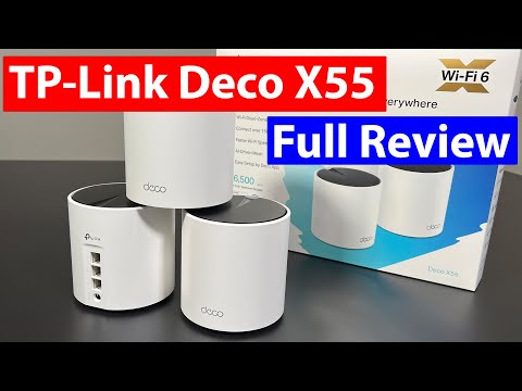 TP-Link Deco X55 AX3000 WiFi 6 Mesh System - Covers up to 6500 Sq.Ft, Replaces Wireless Router and Extender, 3 Gigabit Ports per Unit, Supports Ethernet Backhaul, Deco X55(3-Pack) video review thumbnail