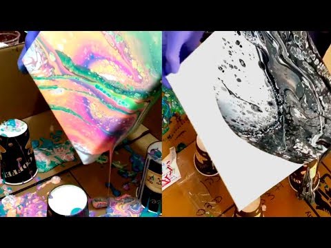AWESOME Acrylic Painting / Acrylic Pour Art / Fluid Art Technique  Relaxing Video Compilation