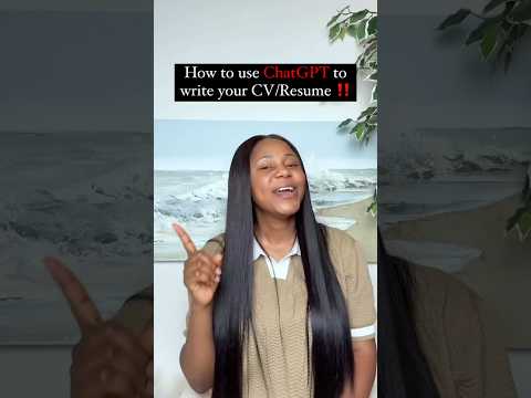 How to use chatGPT to write your resume or CV#chatgptprompts#chatgpt