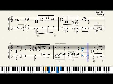 George Shearing "I Can't Get Started" solo piano transcription