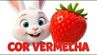 "O MORANGO MÁGICO DO PIPO! 🍓✨ Aprenda a Cor Vermelha (Série Frutas)"