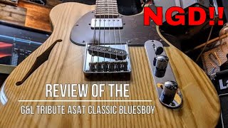 Video thumbnail for G&L Tribute ASAT Classic Bluesboy Semi-Hollow (Natural Gloss). A Review by Jon is just TOO LouD!!
