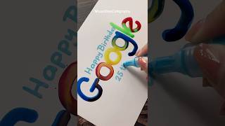 Happy 25th Birthday, Google! 🎈#shorts #nhuandaocalligraphy