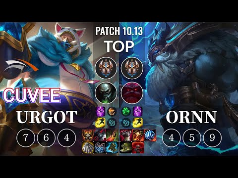 HLE CuVee Urgot vs Ornn Top - KR Patch 10.13