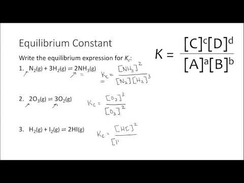Writing Equilibrium Expressions