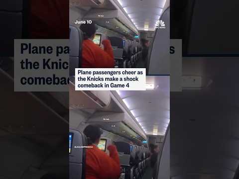 Plane passengers erupt in cheers as Knicks win Game 4