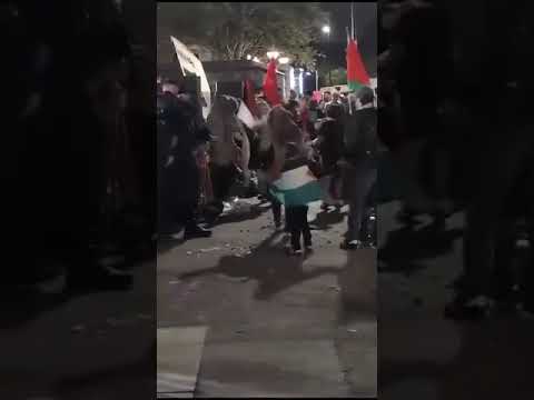 Dublin Ireland-The Arab mob attacks Jews who came to put flowers. The police didn’t intervene.