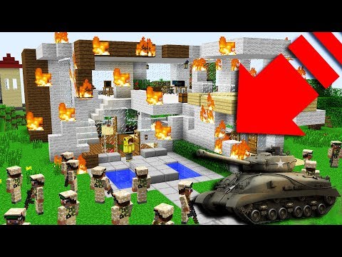 ASKERİ ORDU YENİ EVİMİ YIKTI! 😱 - Minecraft