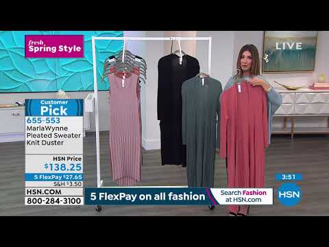 MarlaWynne Pleated Knit Duster