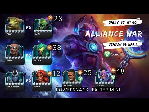 Alliance War | Path 6 & Minis | sålty vs GT40 | Season 38 War 1 | Marvel Contest of Champions