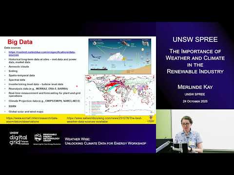 UNSW SPREE 202510-24 Merlinde Kay - The Importance of Weather and Climate in the Renewable Industry
