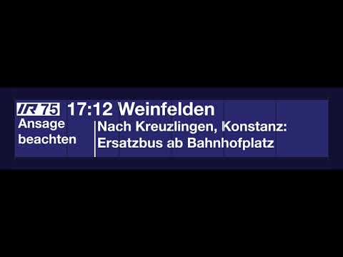 SBB TTS Durchsage • IR75 nur bis Weinfelden