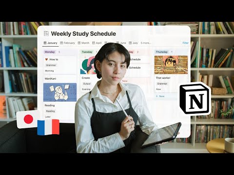 Create a language learning schedule that works + Notion Template!