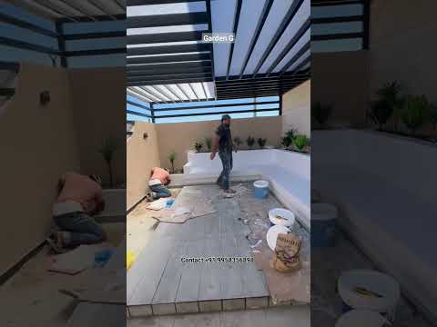 Terrace Garden Renovation #delhi #terracegarden #roofgarden #pergola