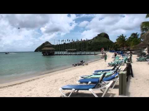 Sandals Grande St Lucian beach - very gentle surf - AHHH