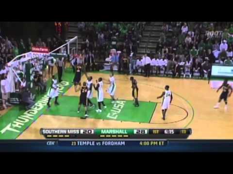Marshall Highlights vs Southern Miss Basketball 2012