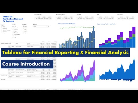 Tableau for Financial Reporting Financial Analysis Course Introduction
