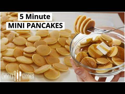 5 分でできるミニパンケーキ！（5 Minute MINI PANCAKES ! Pancake Cereal !  Mini Pancakes Recipe）