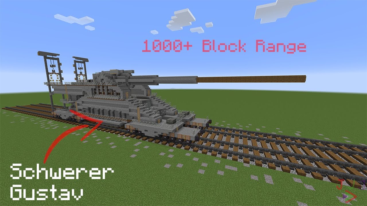 Schwerer Gustav [Redstone TNT Cannon] Minecraft Map