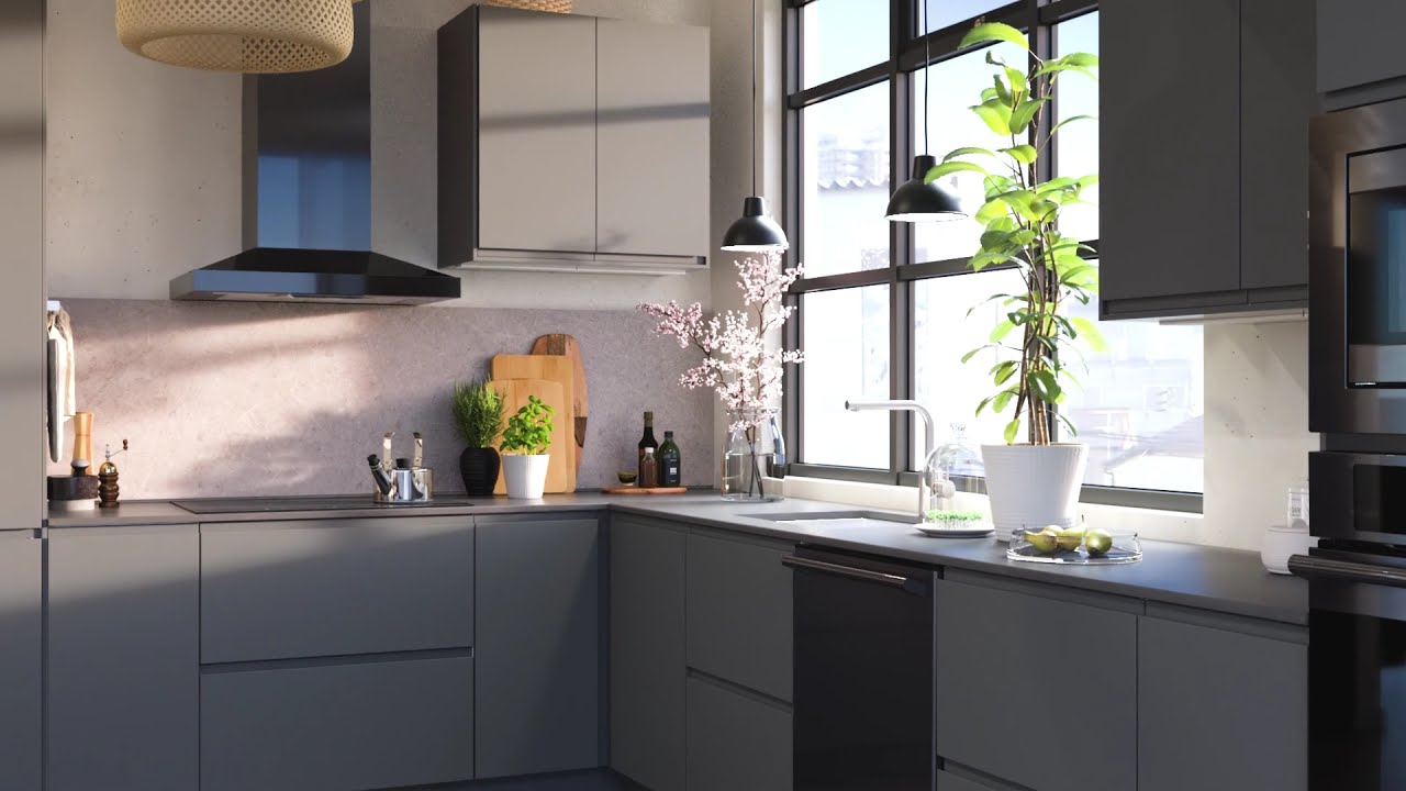 MOTSVARIG Range with glass ceramic cooktop, black Stainless steel - IKEA