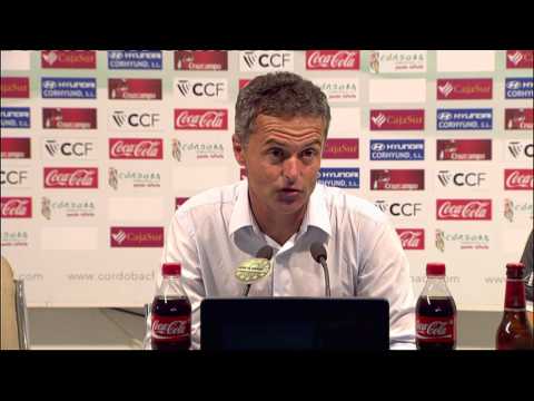 Rueda de prensa de Fran Escribá después del Córdoba CF - Elche CF