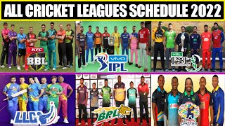 All Upcoming Cricket Leagues in 2022 | All Upcoming Cricket Leagues Schedule 2022 | IPL, PSL, BPL, |