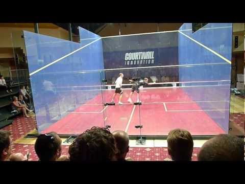 Squash: Grégory Gaultier vs Nick Matthew, second game, EUROPEAN CLUB CHAMPIONSHIP 2012