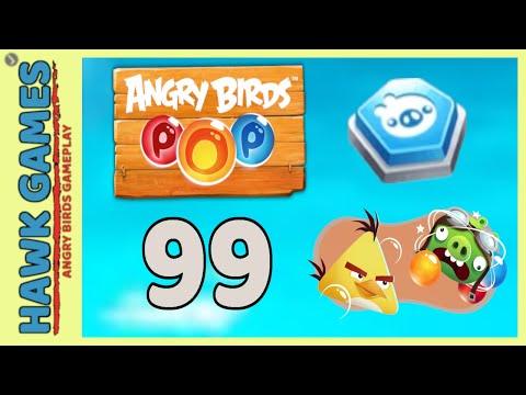 Angry Birds Stella POP Bubble Shooter Level 99 - Walkthrough, No Boosters