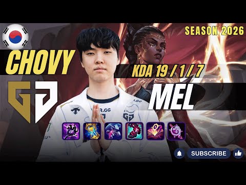GEN Chovy MEL vs TALON Mid - Patch 26.2 KR Ranked | lolrec