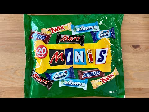 A lot of Snickers Mars Bounty Twix MilkyWay ASMR opening | satisfying video