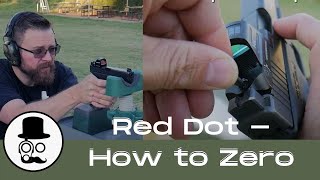 How to Zero a Red Dot Optic on a Pistol - Using a Bench Rest