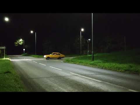 Rally cars going through parts of Talsarnau 