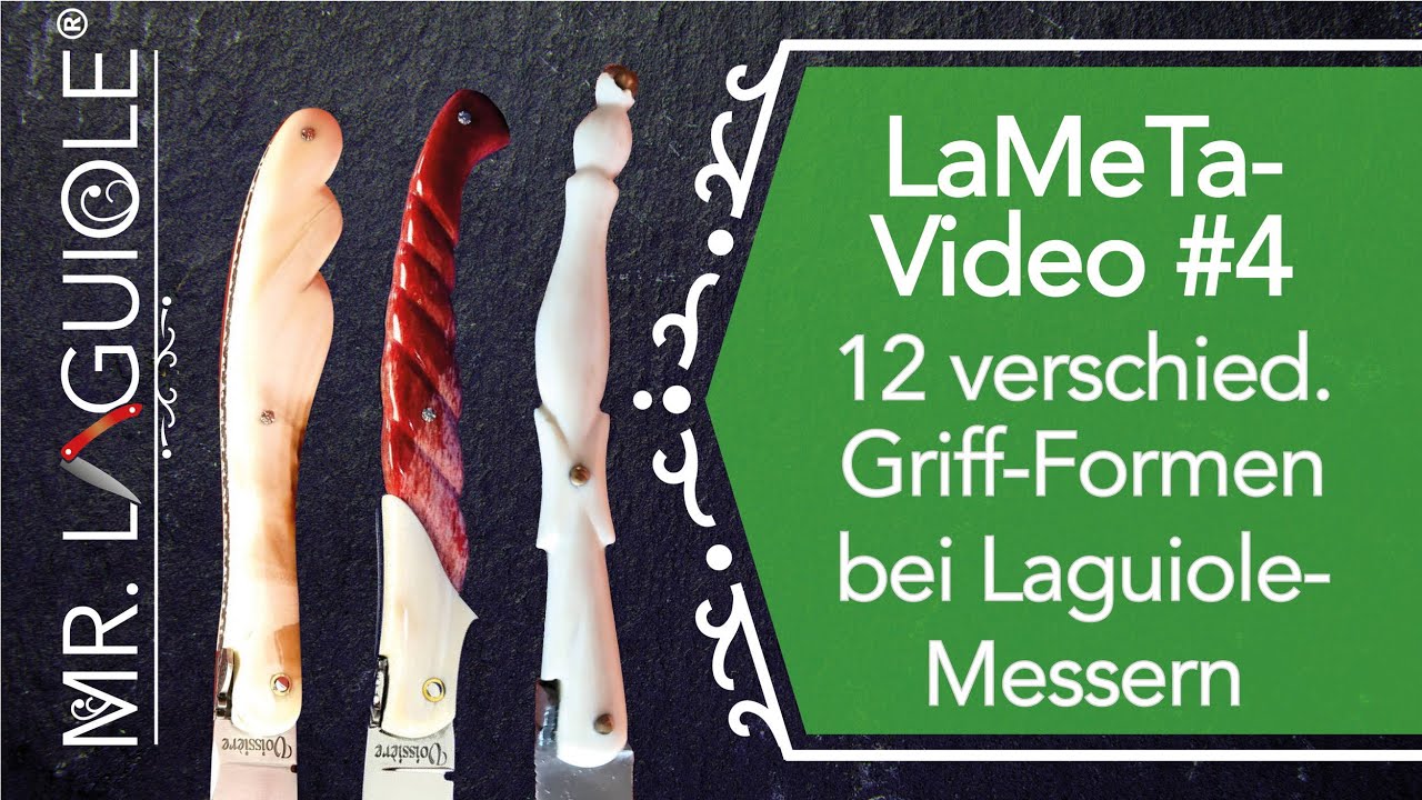 12 Griff-Formen bei Laguiole-Taschenmessern